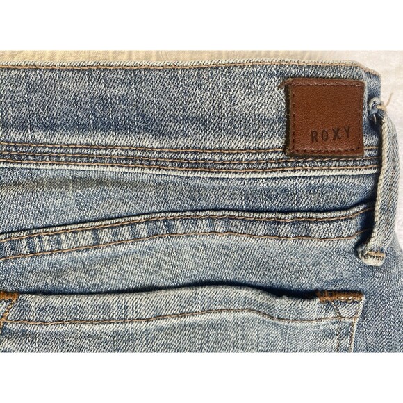 ROXY Juniors Size 9/29 Embroidered BOHO Southwest Print Jeans Shorts Frayed Hems - Picture 5 of 14